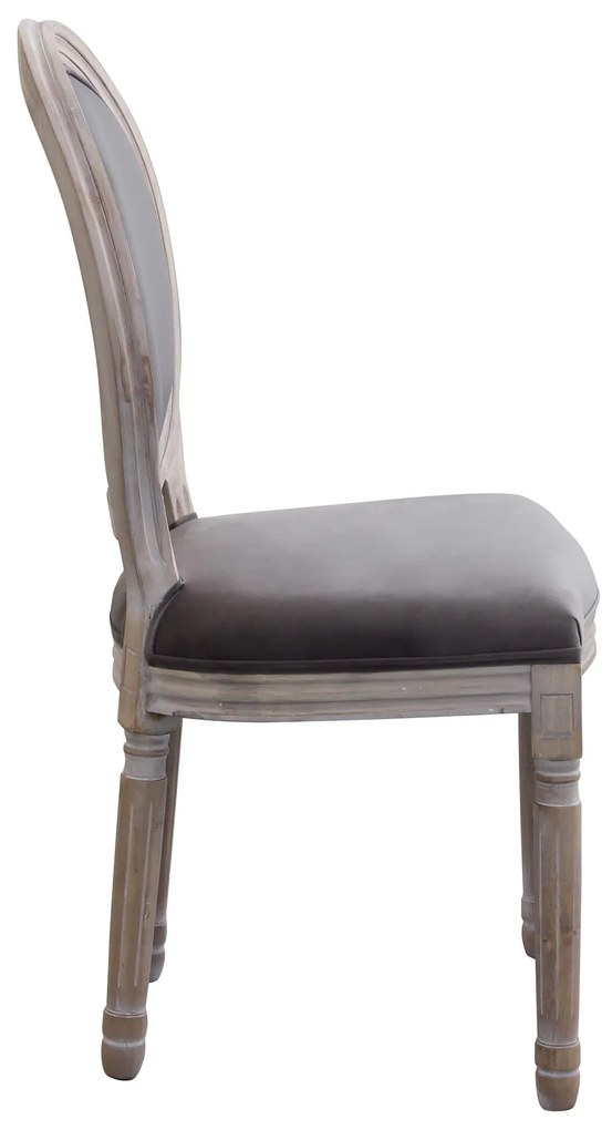 OVAL BACK - sedia vintage in velluto