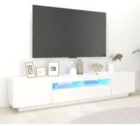 Mobile Porta TV con Luci LED Bianco 200x35x40 cm