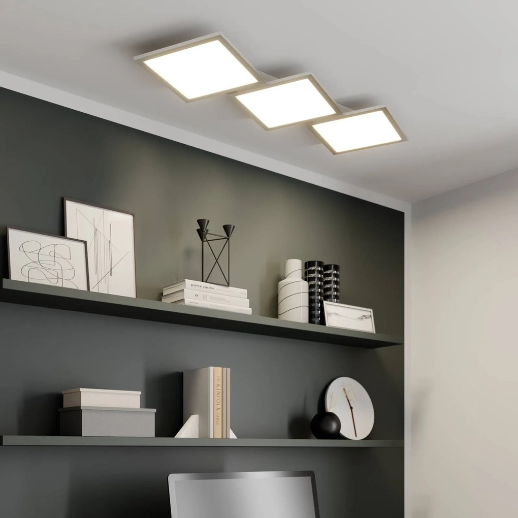 Plafoniera a LED Ilira Lucande, dimmerabile, Alluminio / Grigio / Zincato, Cucina, Alluminio, Moderno, Plafoniera LED
