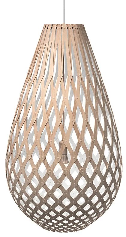 David Trubridge - Koura Lampada a Sospensione H120 1 Lato Bianco David Trubridge