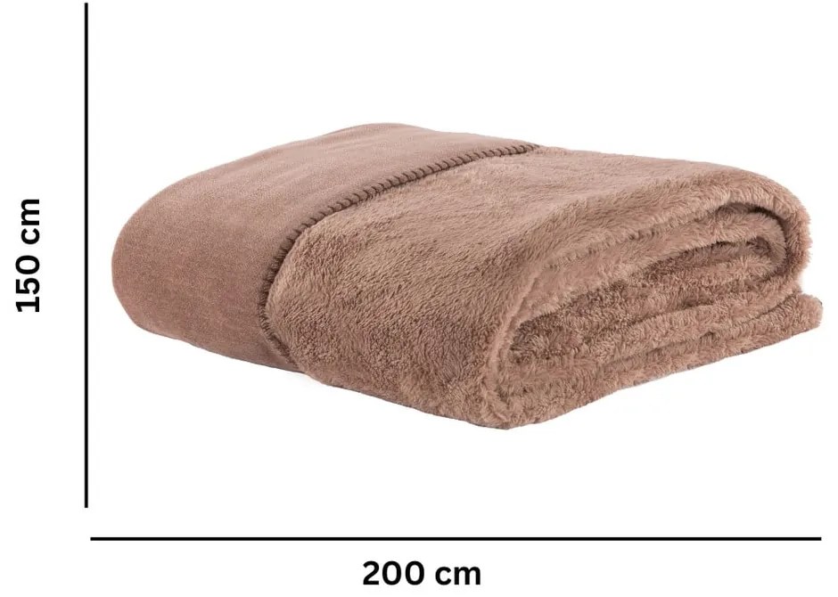 Coperta marrone in micropile 150x200 cm Tomo – Tiseco Home Studio