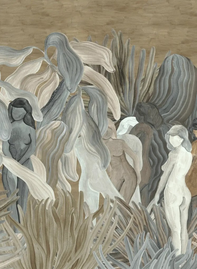 Arte International Carta da parati panoramica Secret Silhouettes - Desert Dust
