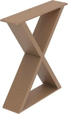Gamba per mobili a X STEELMI Incrociato in acciaio rame opaco L 38 x P 8 x H 40 cm