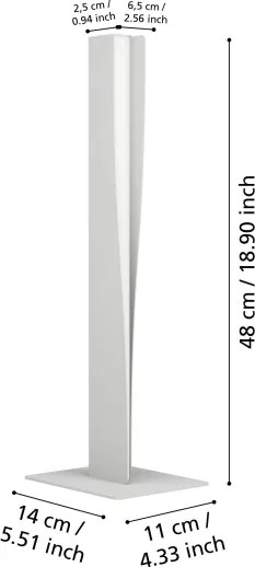 Eglo 901834 - Lampada da tavolo dimmerabile LED RGBW BOLOGNANO-Z LED/9W/230V grigia