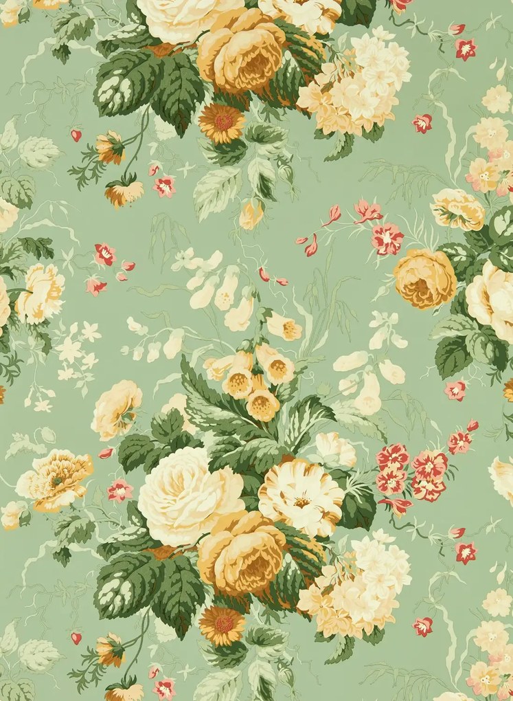 Sanderson Carta da parati Stapleton Park - Sage/ Honey