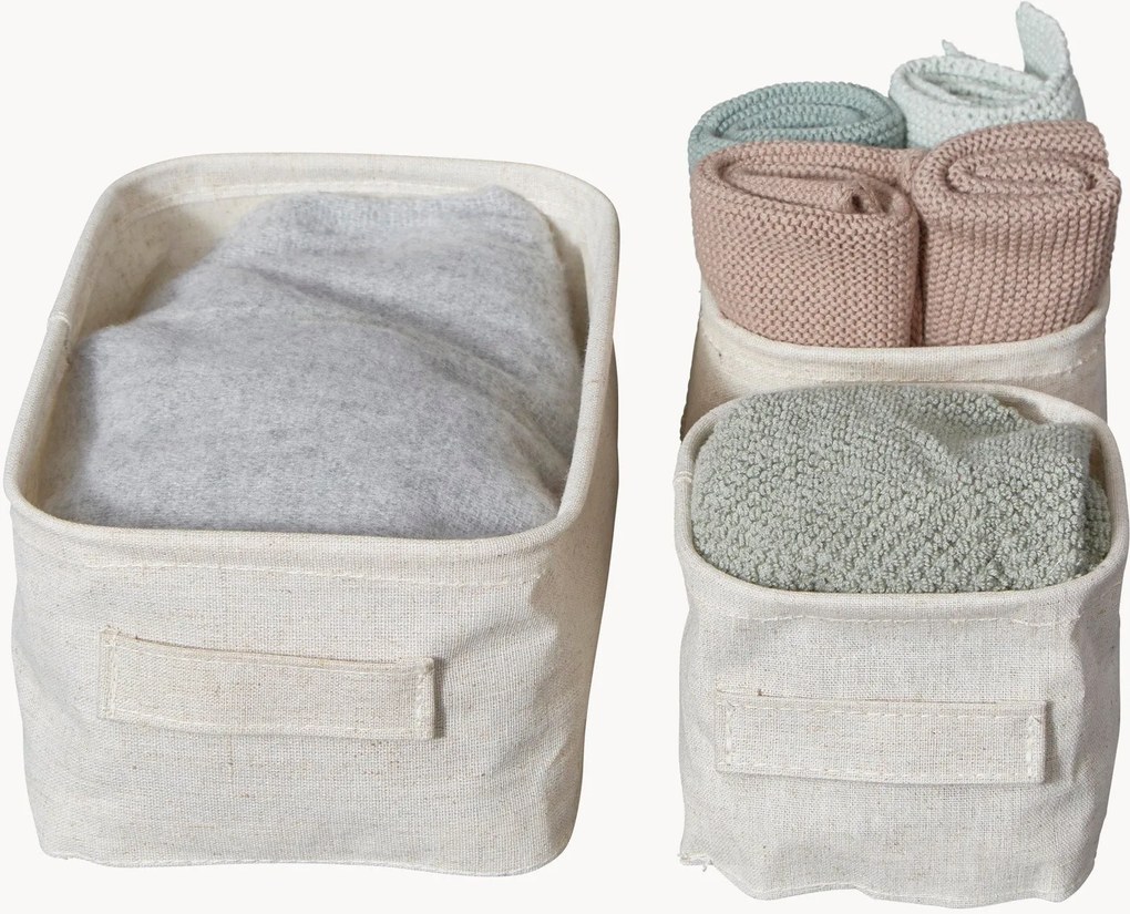 Cestini portaoggetti per bagno Premium, set da 3