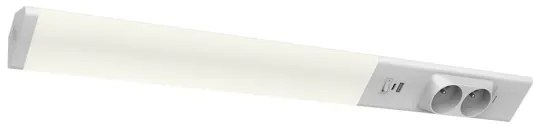 Lampada LED sottopensile con prese e USB porte LED/18W/230V 4000K argento