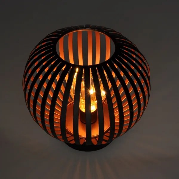 Solight WO3102 - LED Lampada da tavolo decorativa LED/3xAA nero/rame