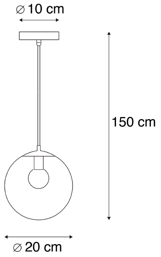 Lampada a sospensione moderna trasparente 20 cm - Pallon