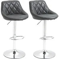 EASYCOMFORT Set 2 Sgabelli da Bar di Design Girevoli con Altezza Regolabile - Nero