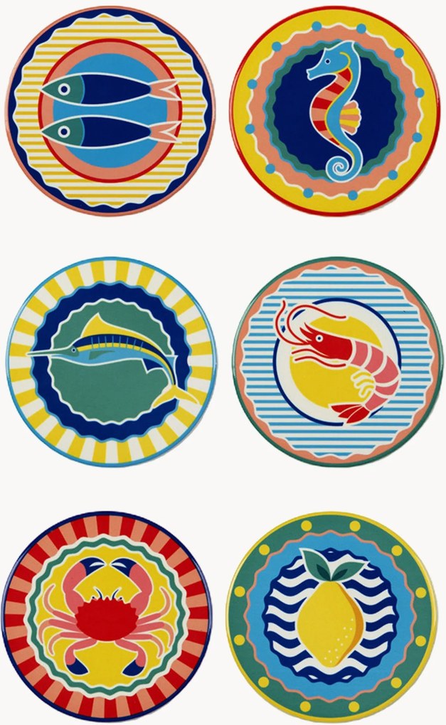 Set di 6 sottobicchieri Corfù