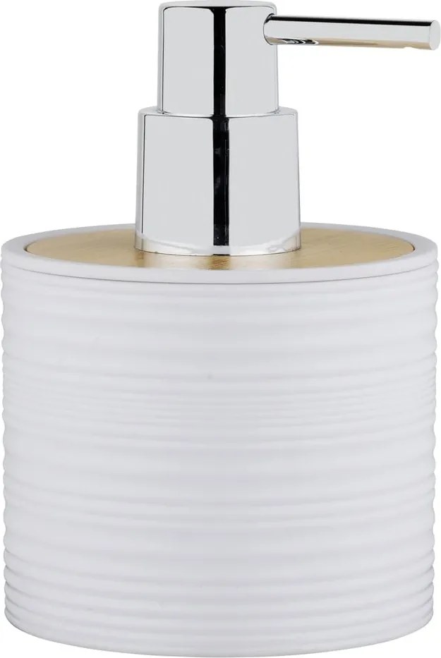 Dispenser per sapone bianco opaco in plastica 350 ml Lyon – Allstar