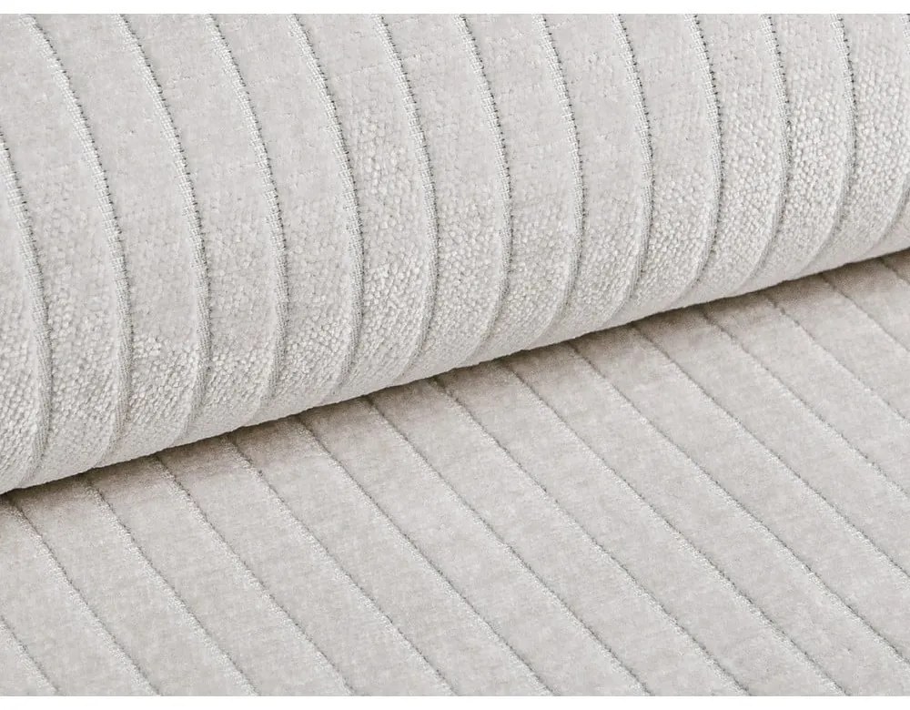 Divano angolare beige (con penisola a sinistra/con chaise lounge) con rivestimento in velluto a coste Bergamo – Cosmopolitan Design