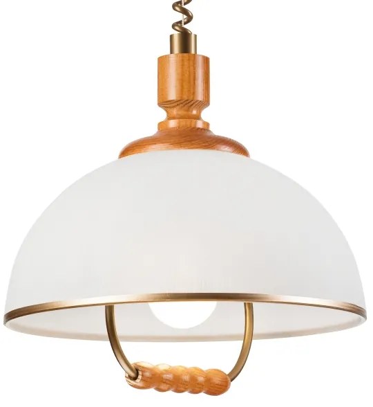 Lampadario a scomparsa RAMONA 1xE27/60W/230V beige/marrone