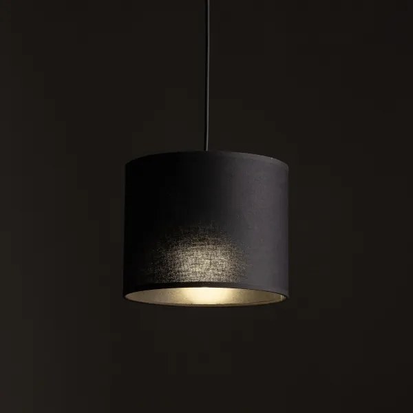 Lampadario su filo per sistema a binario TRACER 1xE27/15W/230V diametro 20 cm nero