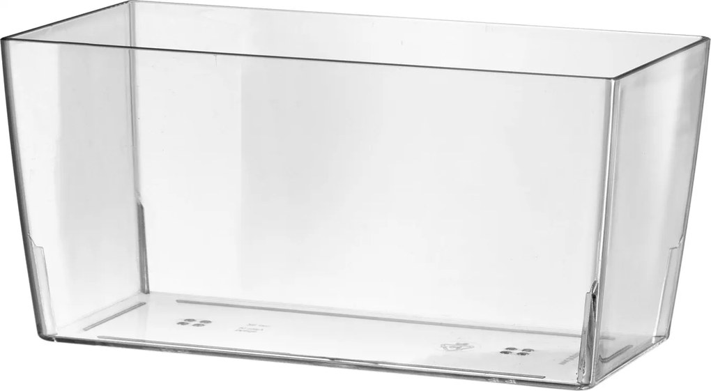 Vaso Rettangolare 30x14,5x15 cm in Plastica Coimbra 30 Trasparente...