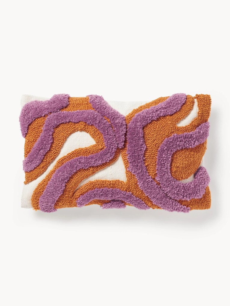 Copricuscino fatto a mano con design trapuntato Jiri