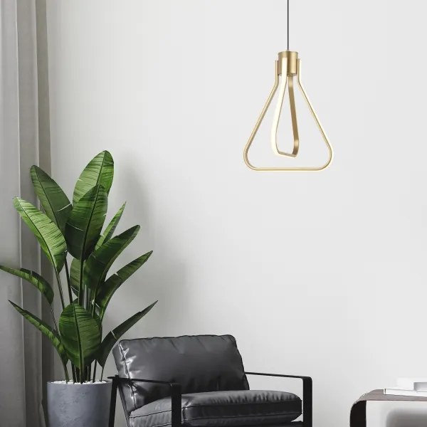 Lampadario LED sospeso ZING LED/19W/230V, finitura oro