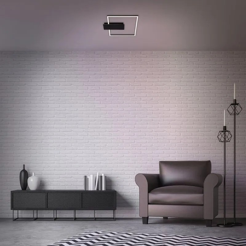 Plafoniera LED moderno Nico, nero37.5 cm