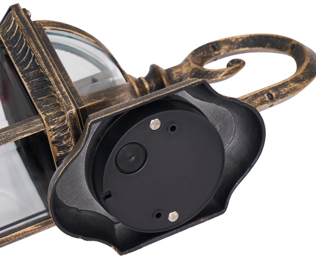 Lampada da parete da esterno classica oro antico IP44 - Glasgow
