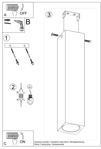 Sollux SL.1041 - Faretto KEKE 1xGU10/40W/230V 30 cm quercia