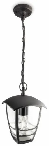 Philips 15386/30/16 - Lampadario a sospensione MYGARDEN CREEK 1xE27/60W/230V nero