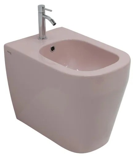 Bidet filomuro TUTTOEVO OLYMPIA CERAMICA L 36 x H 42 x P 53 cm Rosa lucido