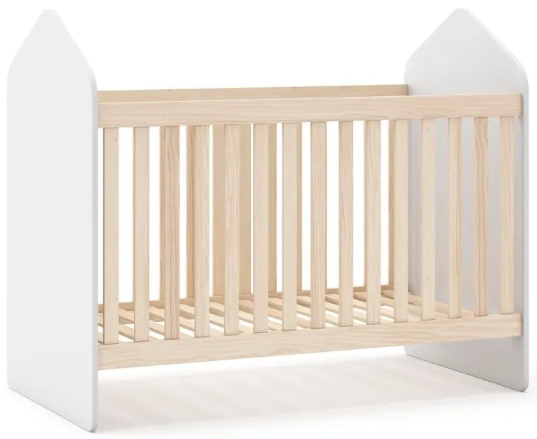 Culla bianca/naturale in pino 60x120 cm Estefania - Marckeric