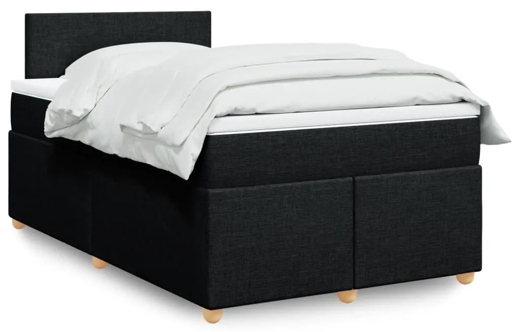 Giroletto A Molle Con Materasso Nero 120x200 Cm İn Tessuto /