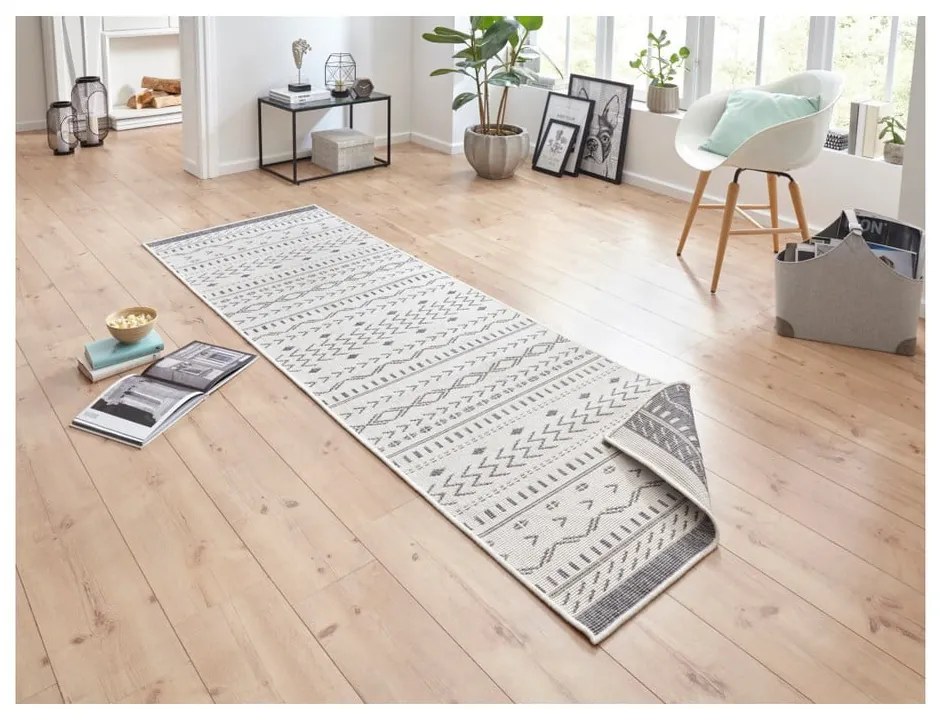 Tappeto da esterno grigio e crema , 350 x 80 cm Kuba - NORTHRUGS