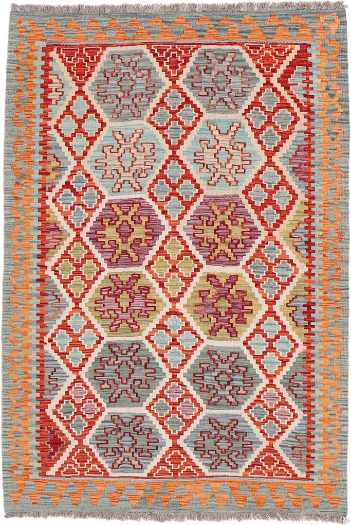 Kilim Tappeto 130x190 (Pakistan) Annodato A Mano