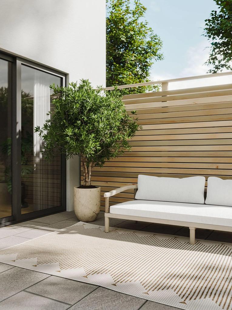 benuta Basic Tappeto per interno ed esterno Kaleo Cream/Beige 120x170 cm - Tappeto outdoor per balcone, terrazzo e giardino