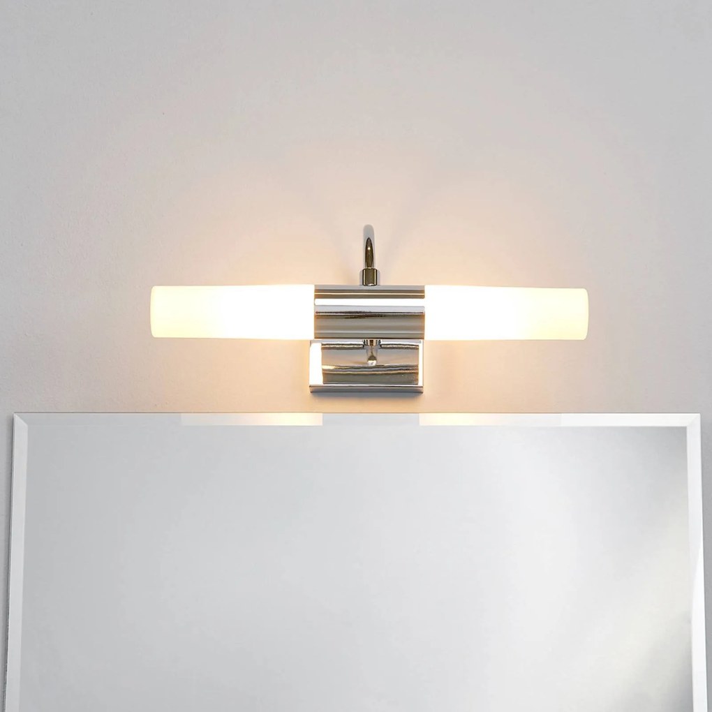 Applique da parete Devran Lindby, dimmerabile, Cromo / Argento, Bagno, Metallo, Moderno, Applique