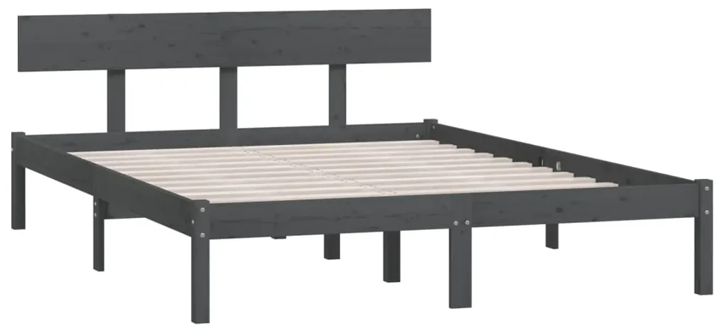 Giroletto grigio in legno massello di pino 140x190 cm