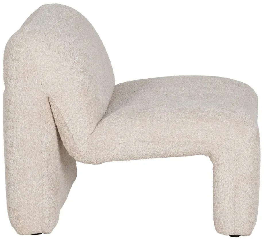 Poltrona beige in tessuto bouclé - Ixia