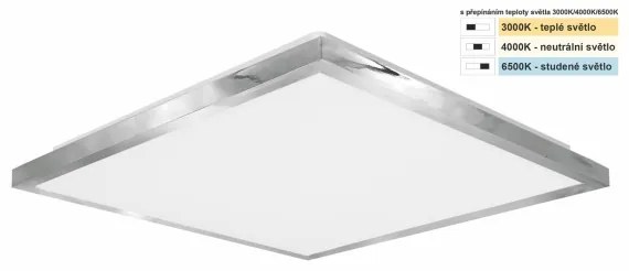 Top Light -Plafoniera LED da bagno SILVER LED/24W/230V IP44 38x38 cm cromo