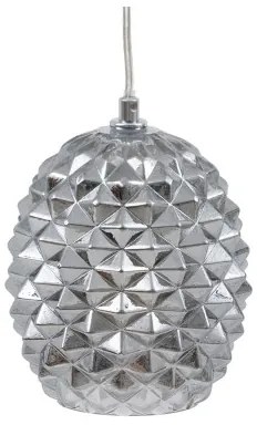 Lampadario 15 x 15 x 17,5 cm Cristallo Argento Ferro Ø 15 cm