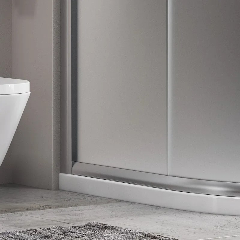 Box doccia stondato 120x90cm vetro opaco KAM-K270 - KAMALU