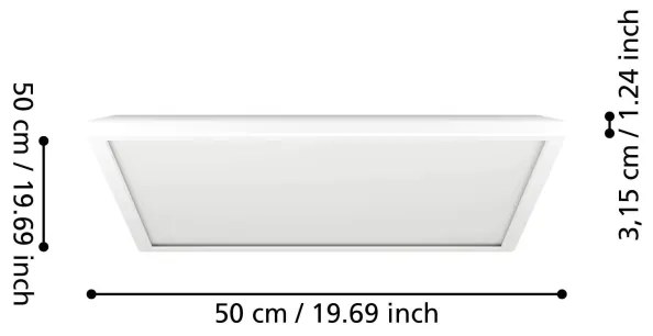 Eglo 901476 - LED RGBW Lampada dimmerabile da esterno ROVITO-Z 17W/230V 50x50cm IP44 bianco