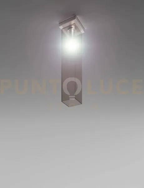 Tubes lampadario a soffitto 60 fume' trasparente nickel opaco 1 luc...