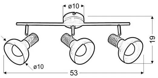 Luce Spot PUERTO 3xE14/40W/230V