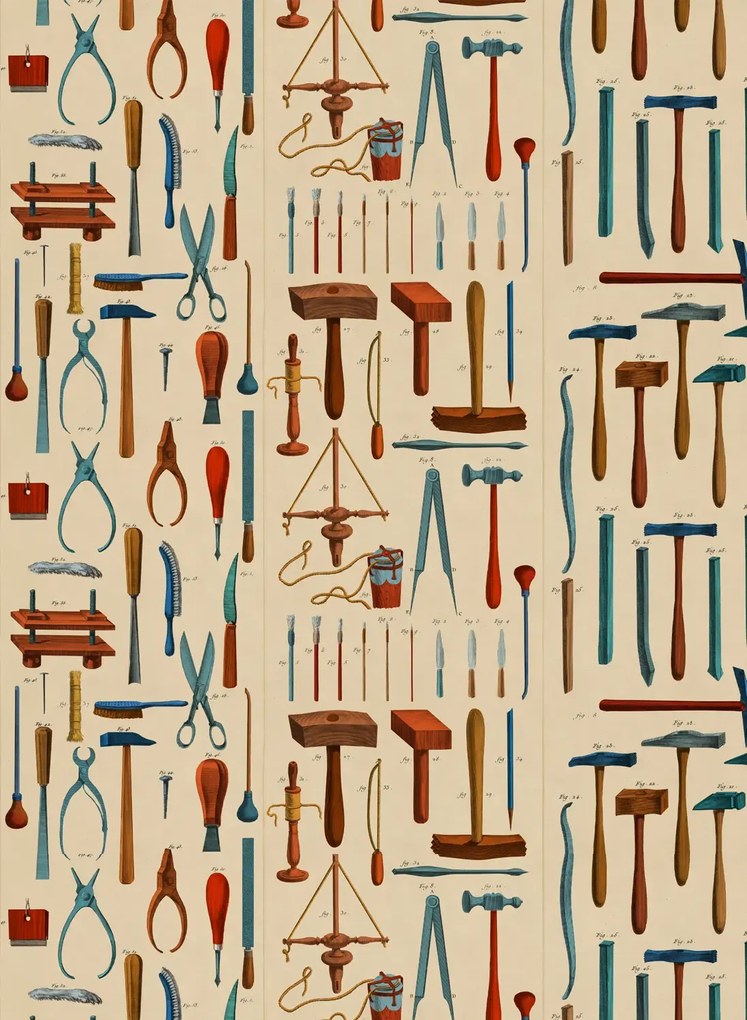 Mindthegap Tapete Old Tools - WP20599