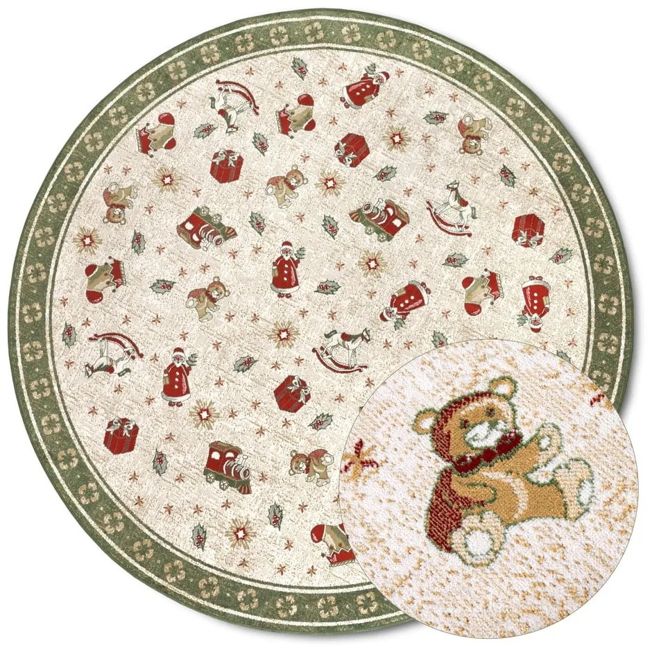 Tappeto rotondo verde natalizio in cotone ø 200 cm Toy's Delight Green Christmas - Villeroy&amp;Boch