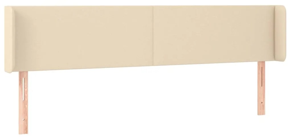 Testiera a led crema 203x16x78/88 cm in tessuto