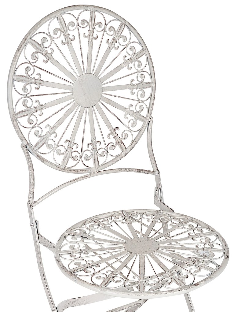Set da balcone 2 posti metallo bianco SCAFA Beliani
