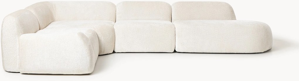 Divano angolare componibile XL in teddy-bouclé Wolke