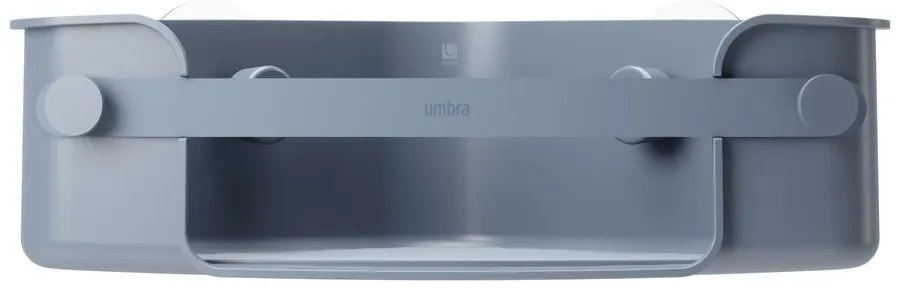 Mensola angolare blu per il bagno in plastica riciclata senza foratura Flex - Umbra