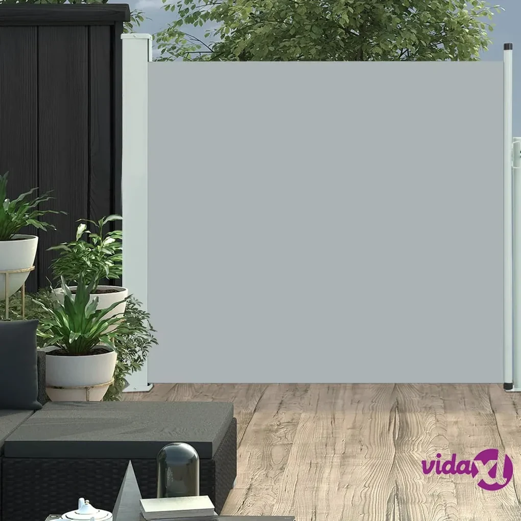 vidaXL Tenda Laterale Retrattile per Patio 170x300 cm Grigia