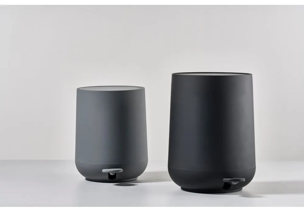 Bidone a pedale in plastica grigio scuro 5 l Nova - Zone