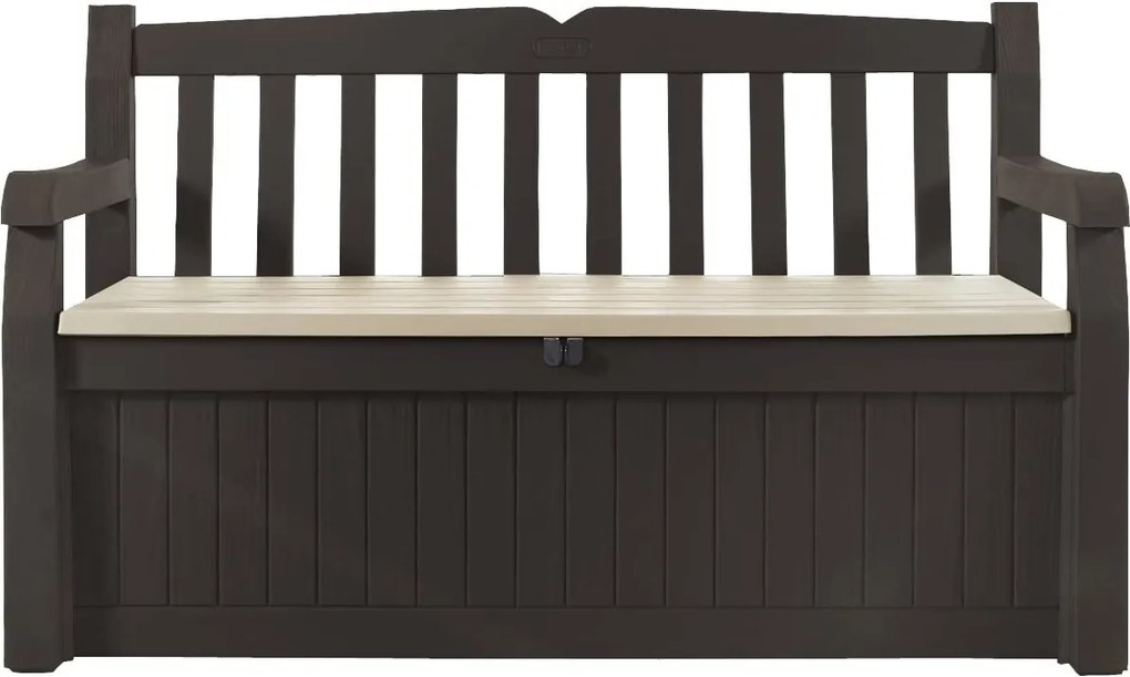 Panchina Contenitore da Giardino 140x60x84 cm in Resina Keter Eden Bench Marrone...